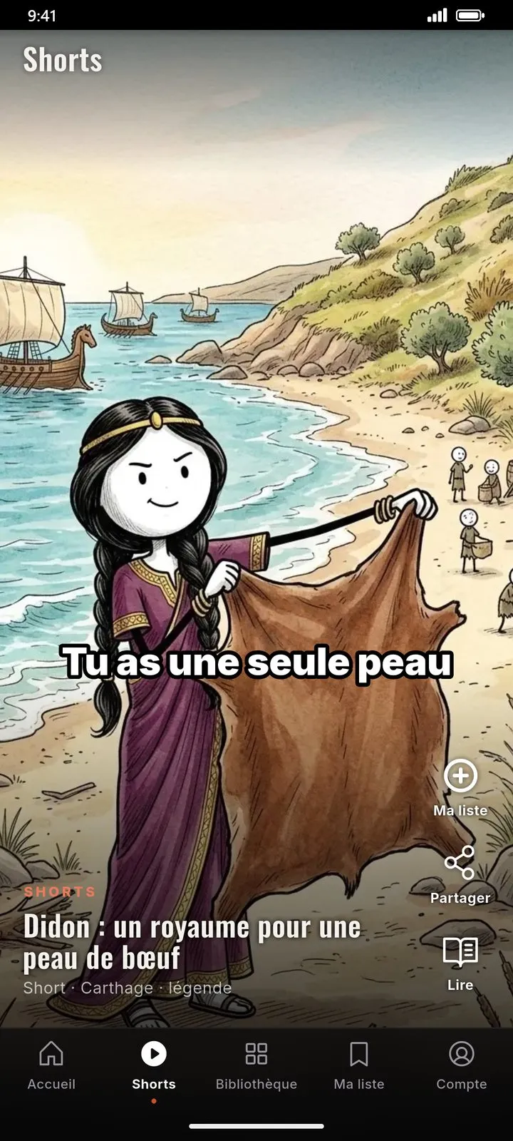 Les Shorts : un fil vertical avec sous-titres
